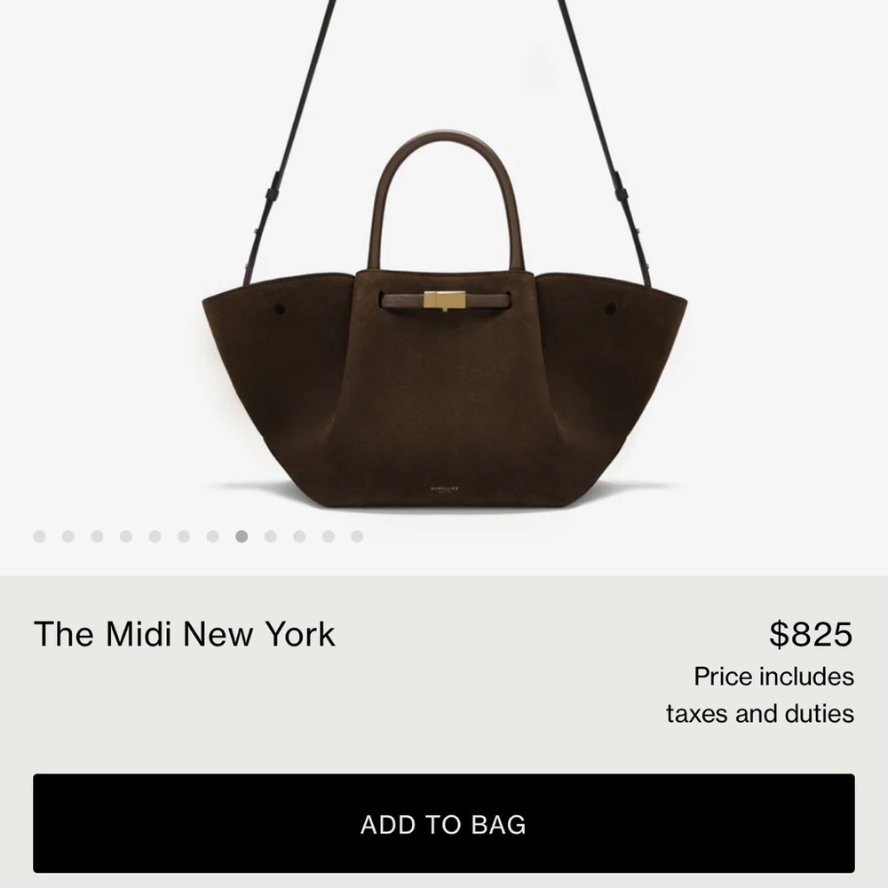 DeMellier The Midi New York in Mocha Suede/ Mocha Smooth - Picture 8 of 11